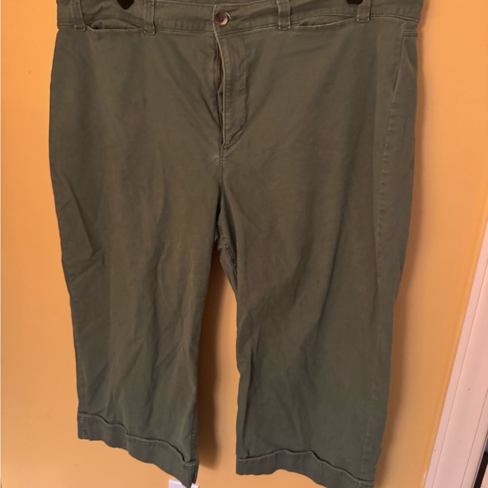 Women's Army Green Wide Leg Pant